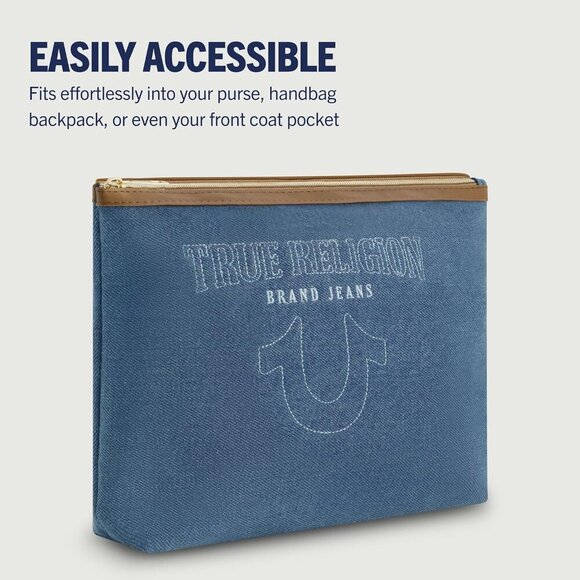 Women's Makeup Bag, Small Travel Cosmetic Zipper Pouch Organizer - Picture 4 of 6